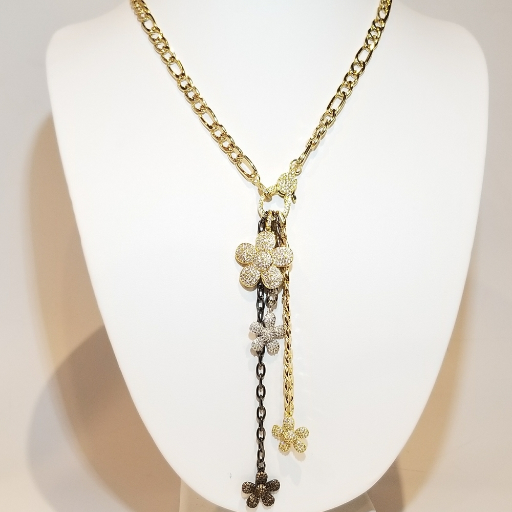 Bouquet of Flowers Statement Necklace NEW - Picture 8 of 10